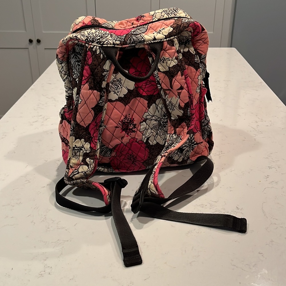 Vera Bradley Backpack - Mocha Rouge - Picture 2 of 8